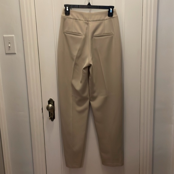 NWOT! New! Beige high waisted pleated Yaya trousers - Picture 7 of 9